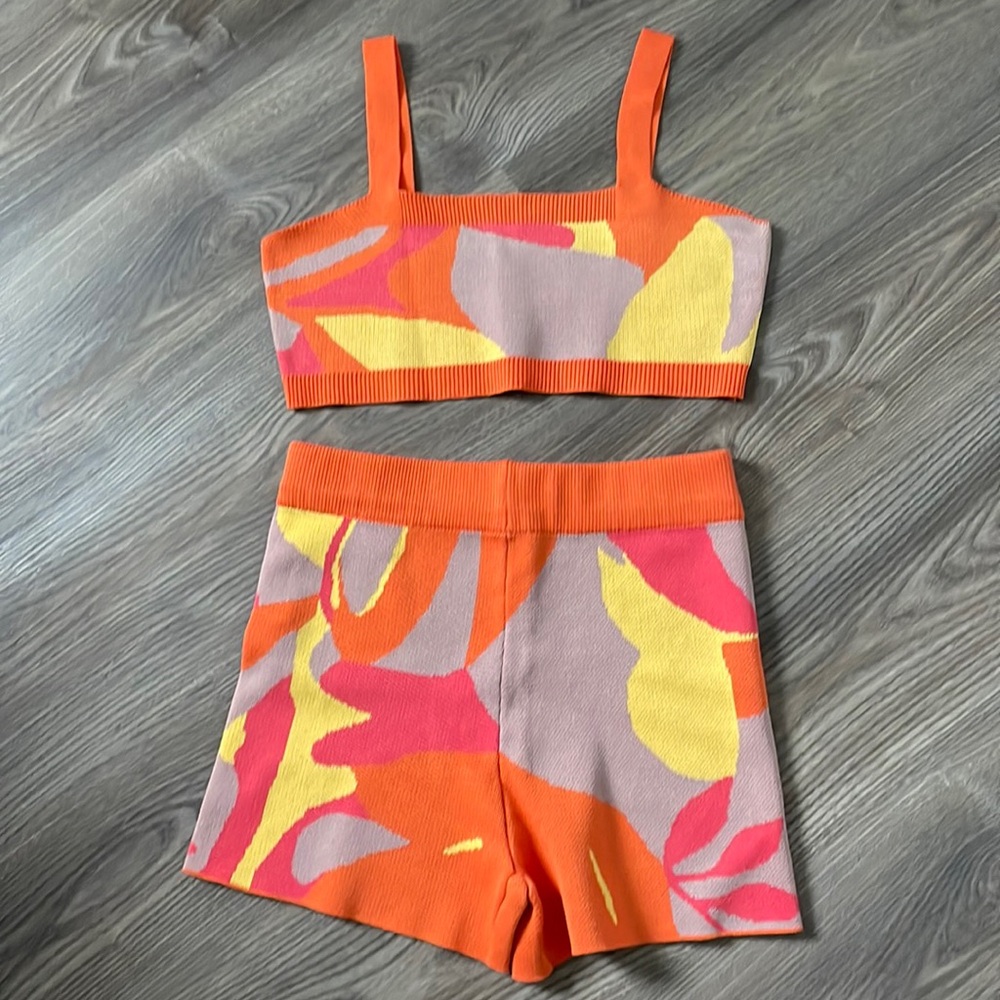 Colorblock Knitted Set